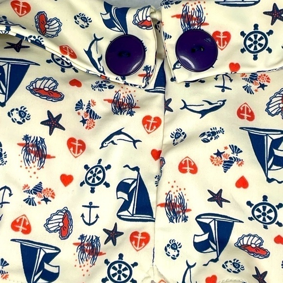 Girl Howdy bikini top only sz 8 retro vintage pinup style sailing print - Picture 2 of 9